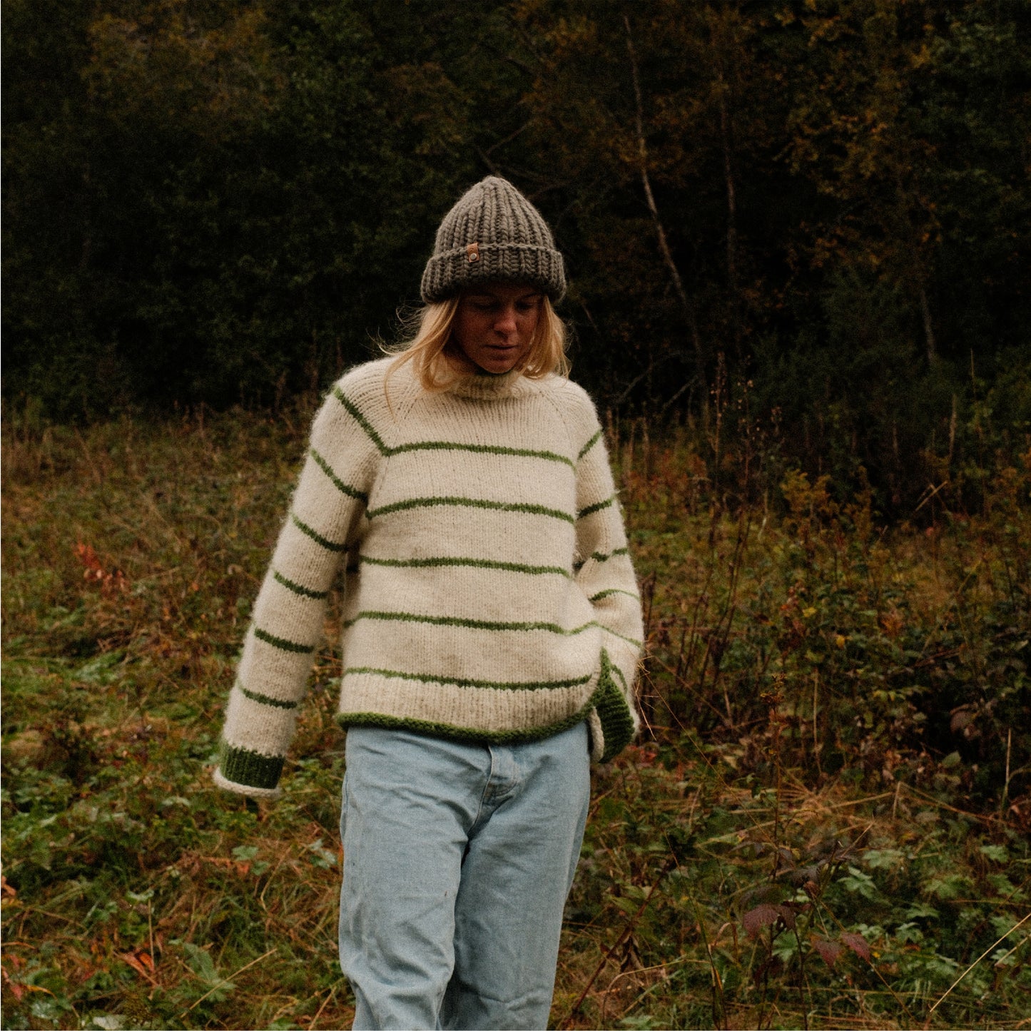 STICKUT - Knitting kit - Dark Green Beanie