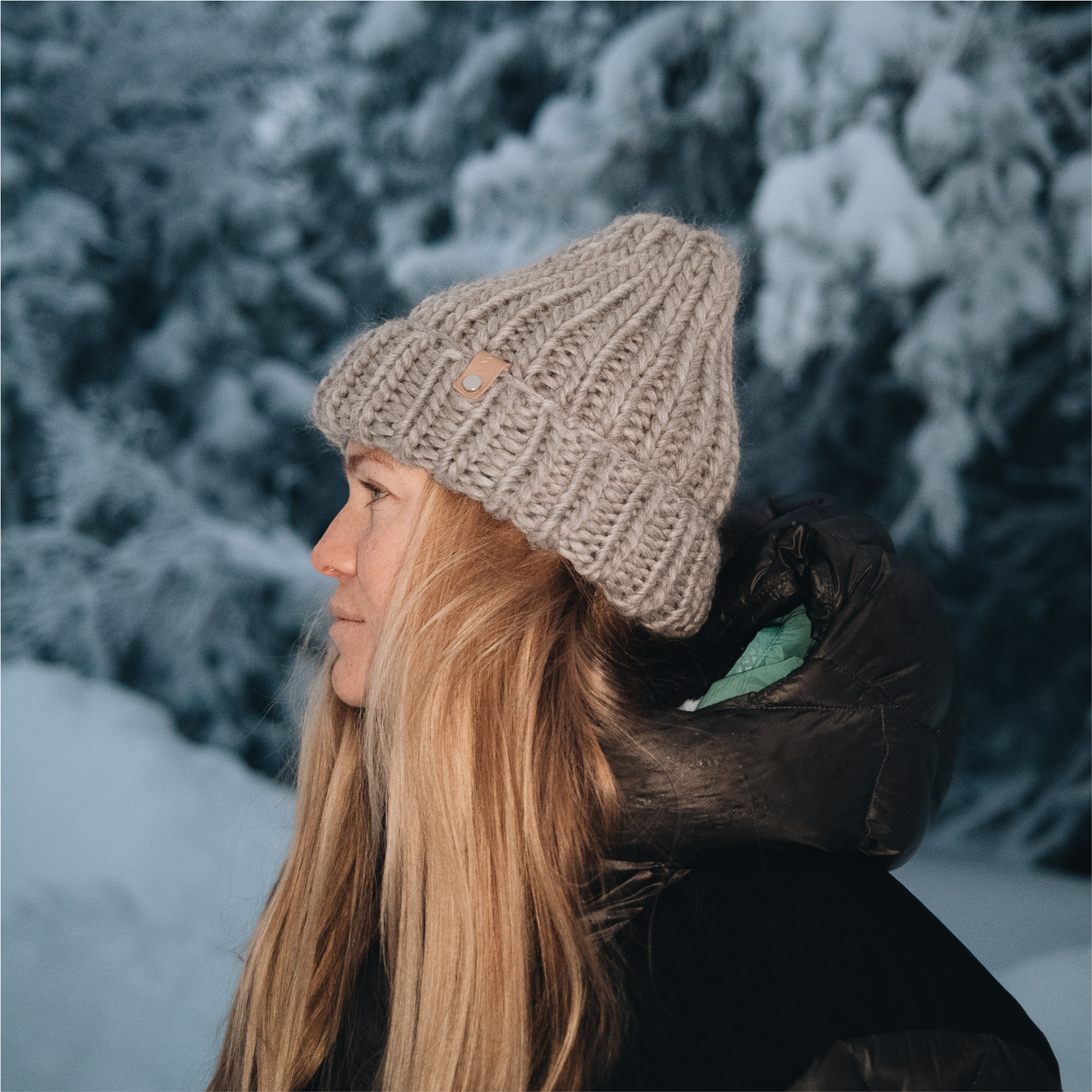 STICKUT - knitting kit - Beige Beanie