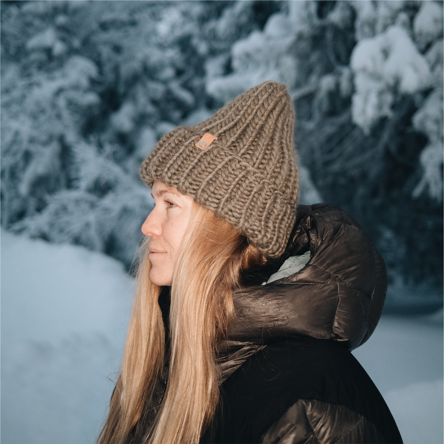 STICKUT - Knitting kit - Dark Green Beanie