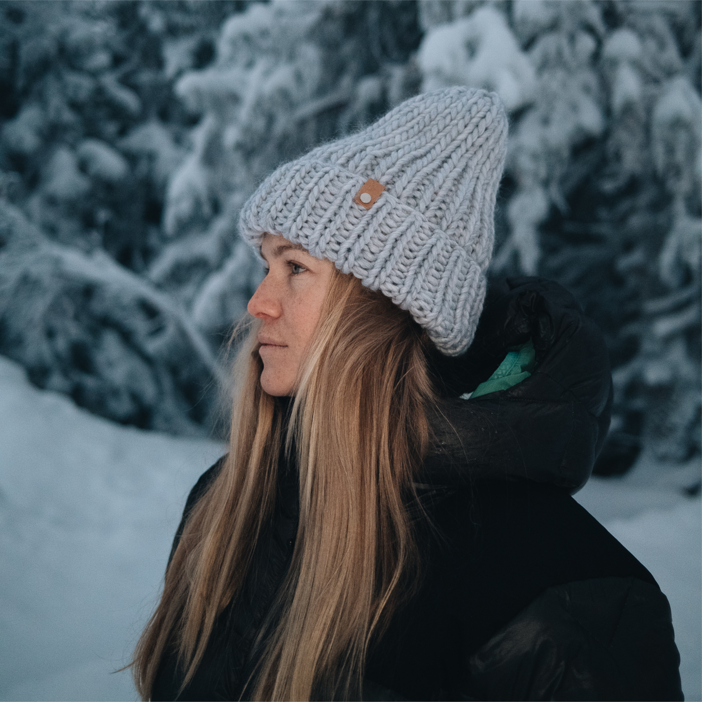 STICKUT - Knitting kit - Light Grey Beanie