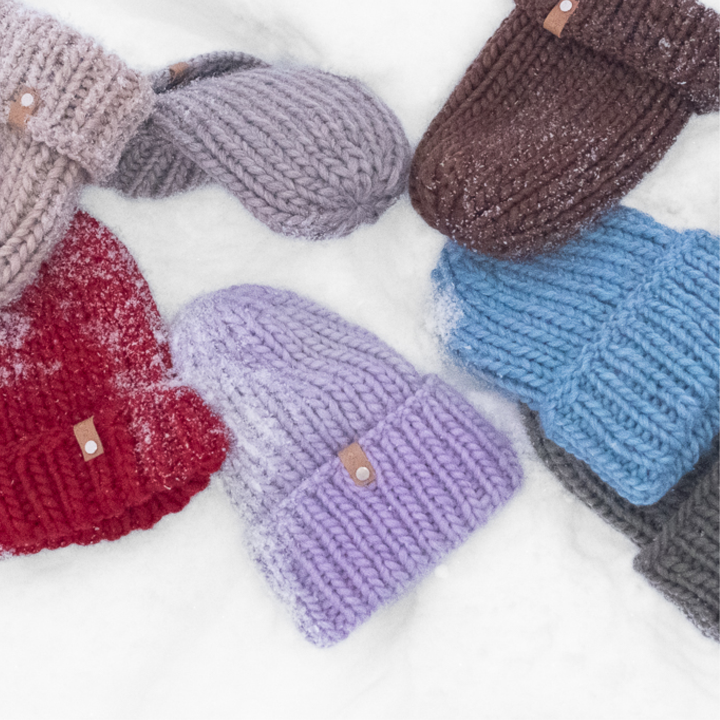 STICKUT - Knitting kit - Purple Beanie
