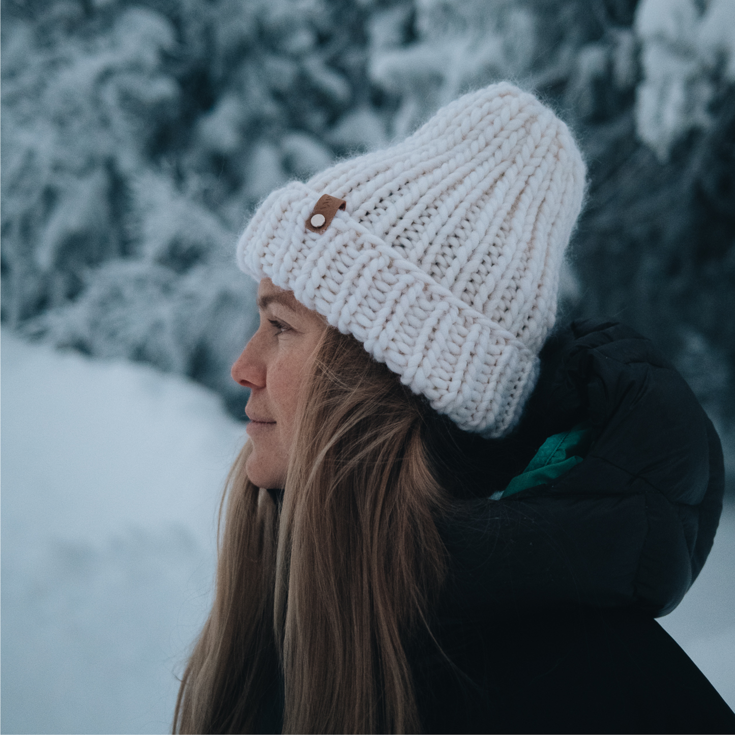 STICKUT - Knitting kit - White Beanie
