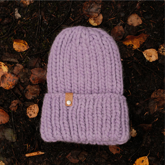 STICKUT - Knitting kit - Purple Beanie