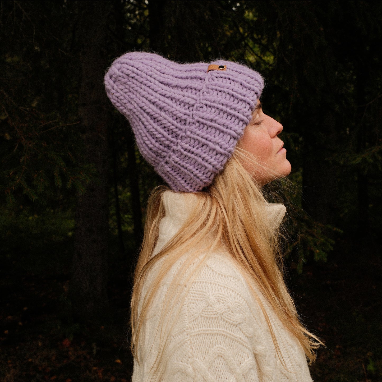 STICKUT - Knitting kit - Purple Beanie