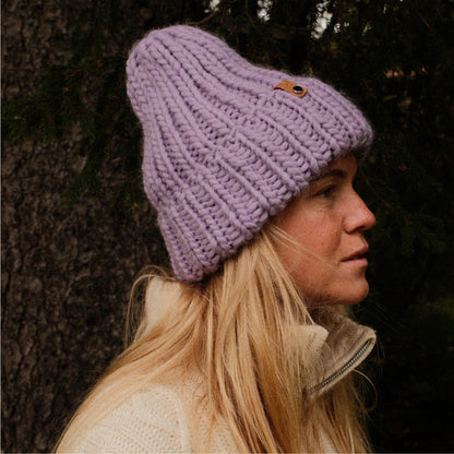 STICKUT - Knitting kit - Purple Beanie