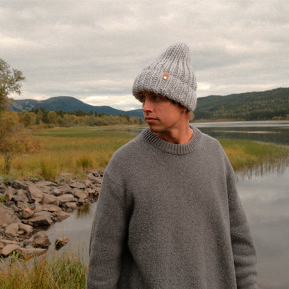 STICKUT - Knitting kit - Light Grey Beanie